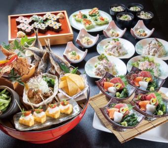 Banquet course "Tateyama Course" with 2 hours of all-you-can-drink: 6,000 yen (tax included)