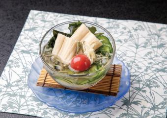 穴子と順才の酢の物