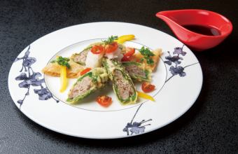 甘長とうがらしの変わり種天ぷら～おろしポン酢でどうぞ！！～