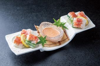 パクチー入り！！海老の生春巻き