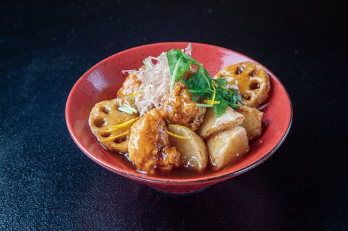 アンコウと根菜のべっこうあん