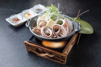 鐵板烤魷魚（配三種醬汁）