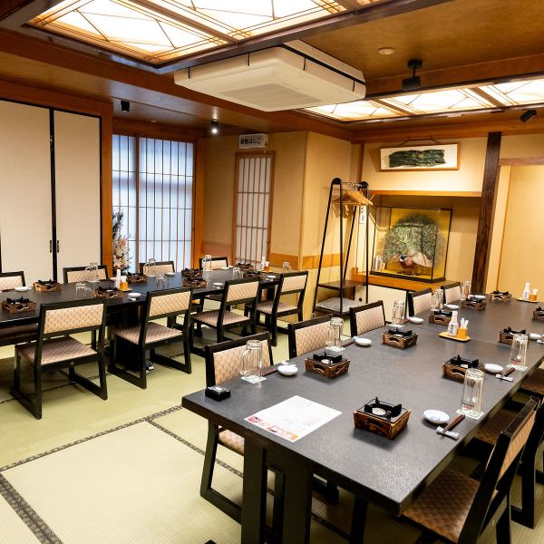 2階には4～6名の個室から、60名様収容のお座敷までご用意しております！会社宴会や忘新年会、歓送迎会におすすめです！接待や、お祝い事、法事、慶事、プライベートの贅沢なひと時にどうぞ…。