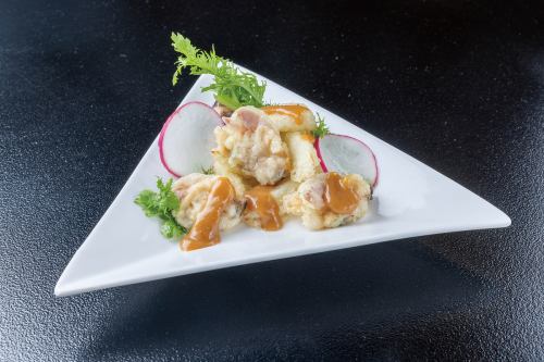 蛤とウドの天ぷら～特製味噌ダレ～