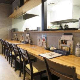 [Counter 1 person x 6] Acrylic board is perfect for infection prevention! There are 6 counters that are recommended for izakaya dates.You can feel free to drop in even by yourself.