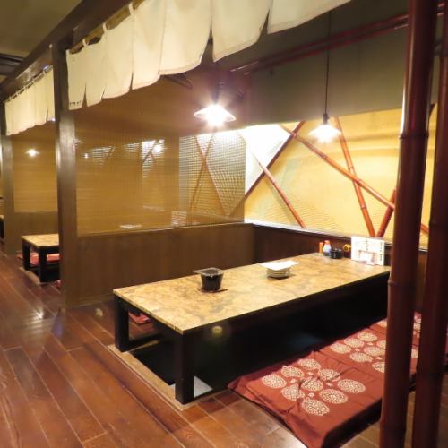 느긋하게 편히 쉴 수 있는 파고타츠의 반 개인실 공간