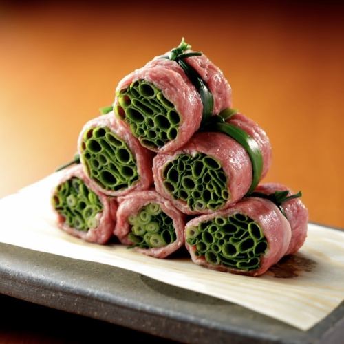 Hida beef loin wrapped in vegetables