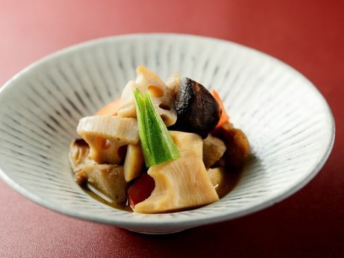 Chikuzen-ni (boiled root vegetables)