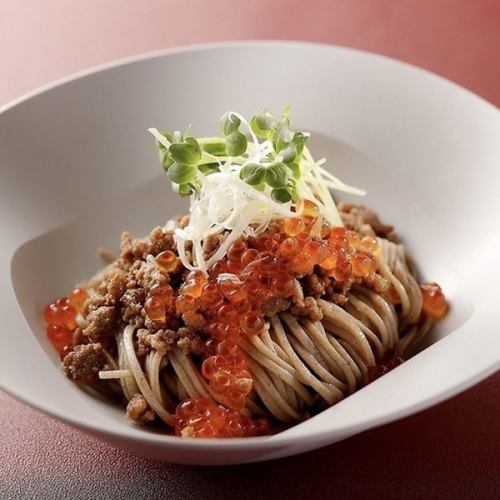 Mixed soba noodles made with 100% buckwheat