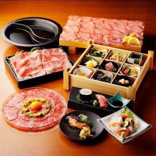 夜の接待に使える。当店ならでは。飛騨牛メインのコース