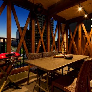 ビアガーデン　テーブル席