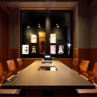 掘りごたつの個室