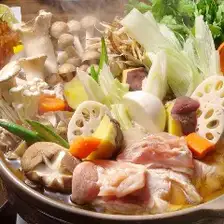 7 dishes in total / Awaji chicken and Kobe seasonal vegetables [Winter Shio Koji Nabe Course] 3,000 yen ☆ All-you-can-drink 5,000 yen