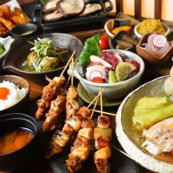 6/1開始！卵かけご飯おかわりOK！馬刺/淡路鶏/肉巻き野菜串【夏の雅-みやび-コース】4,000円