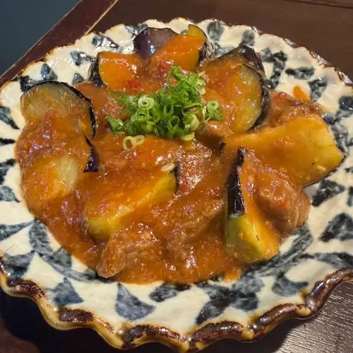 ゴロゴロ牛もも肉のわんぱく麻婆茄子