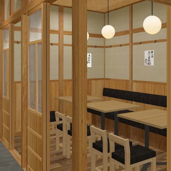 テーブル個室は最大24名様までご利用頂けます!!少人数のプライベート呑みから、会社宴会まで、色々なシーンでご利用頂けます!※写真は系列店です