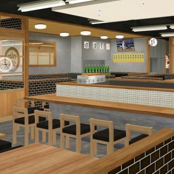 카운터에서 사쿠와 초이 마시는 것도 OK! 혼자서 이용하실 수 있습니다.※사진은 계열점입니다