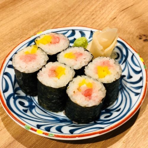 【アテの細巻】トロたく巻き/イカ納豆