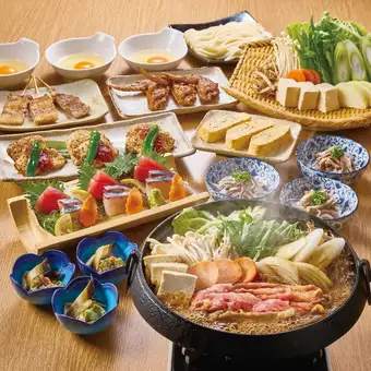 【秋の宴】木曽路の割り下使用☆牛すき焼き鍋コース　全9品＜スタンダード飲み放題付＞　5,000円