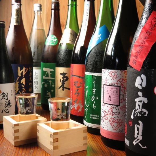 We offer sake that goes well with our exquisite dishes.