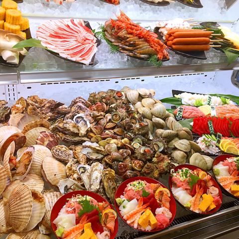 大人気の海鮮食べ放題！！