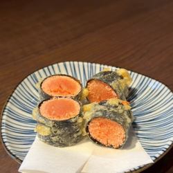 Mentaiko seaweed roll tempura