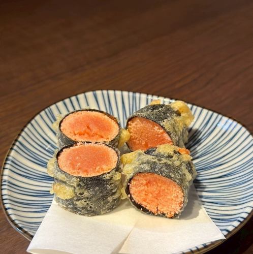 明太子の海苔巻き天