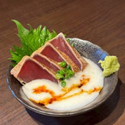 Marinated tuna with grated yam