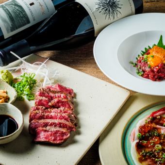 [Year-end party course with all-you-can-drink] 10 dishes in total including Kuroge Wagyu steak, luxurious earthenware pot rice with beef, fresh sea urchin and salmon roe