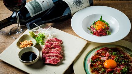 【歓送迎会コースお食事のみ】黒毛和牛ステーキ、牛と生雲丹いくらの贅沢土鍋ご飯を味わう10品