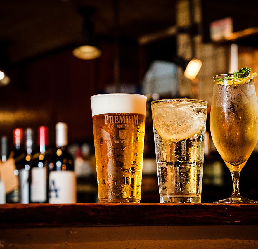 【生ビール付き】単品２時間飲み放題プラン￥1,650♪