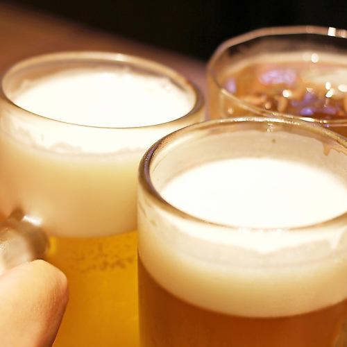 生ビール含！飲み放題の種類は約60種と豊富