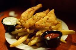 Sole fish and chips