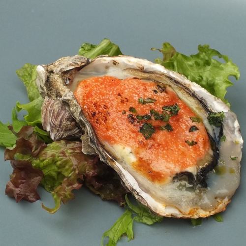 Grilled oysters with mentaiko mayonnaise