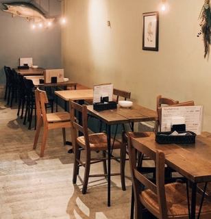 All seats in the store are non-smoking.Families with children can also use our restaurant with peace of mind!The interior of the restaurant is based on the sage green color of aromatic herbs, creating a relaxing space.