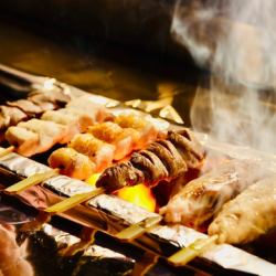 阿波尾鶏 おまかせ串焼き 【5本】地鶏つくね付