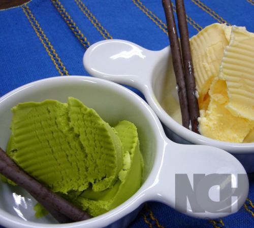 ice cream vanilla matcha