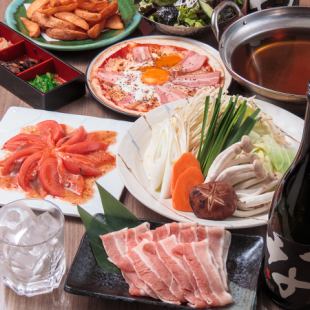 ★無限暢吃無限飲★ 豬肉涮涮鍋無限量套餐（6道菜）3880日圓（含稅）