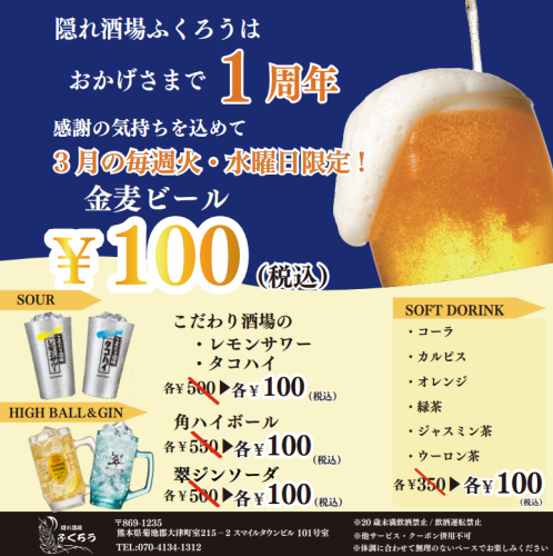 おかげさまで1周年！