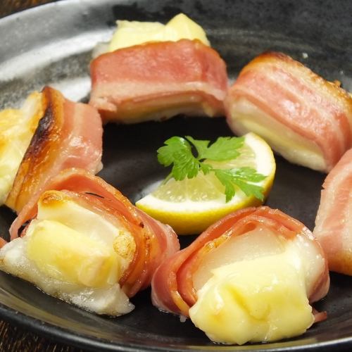 Mochi cheese bacon wrapped