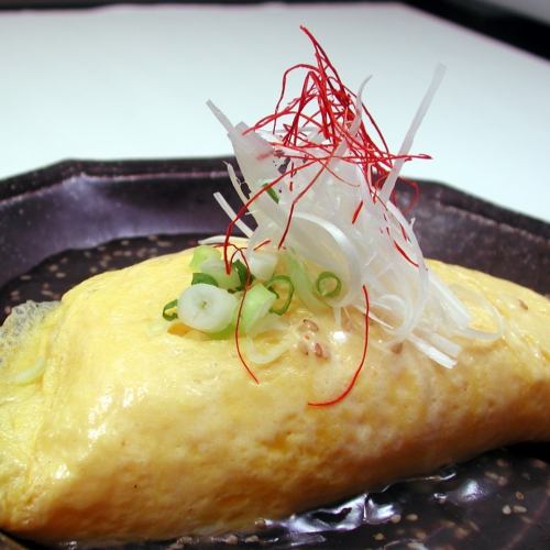 Japanese-style ankake omelet rice