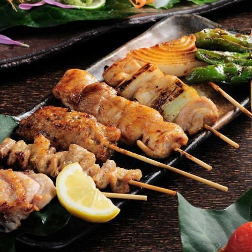 Assortment of 4 kinds of yakitori