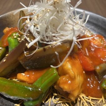 鶏むね肉と夏野菜のチリソース
