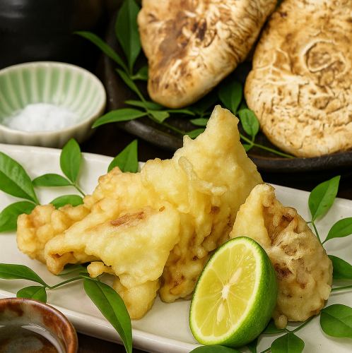 Matsutake mushroom tempura