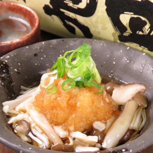 Mushrooms with grated daikon radish and ponzu sauce