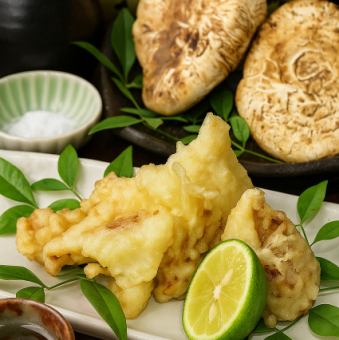Matsutake mushroom tempura