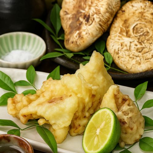 Matsutake mushroom tempura