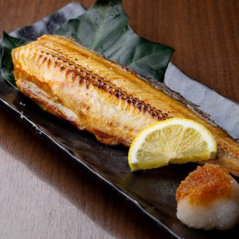 Grilled salted Atka mackerel