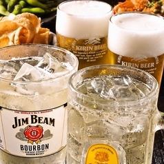 生ビール付き 単品飲み放題1800円 1500円 くいもの屋 わん 福山店