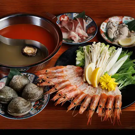 【接待/記念日/会食】『匠コース』海老・蛤のしゃぶしゃぶ、本鮪2貫入り鮨5貫、蕎麦等《全9品》